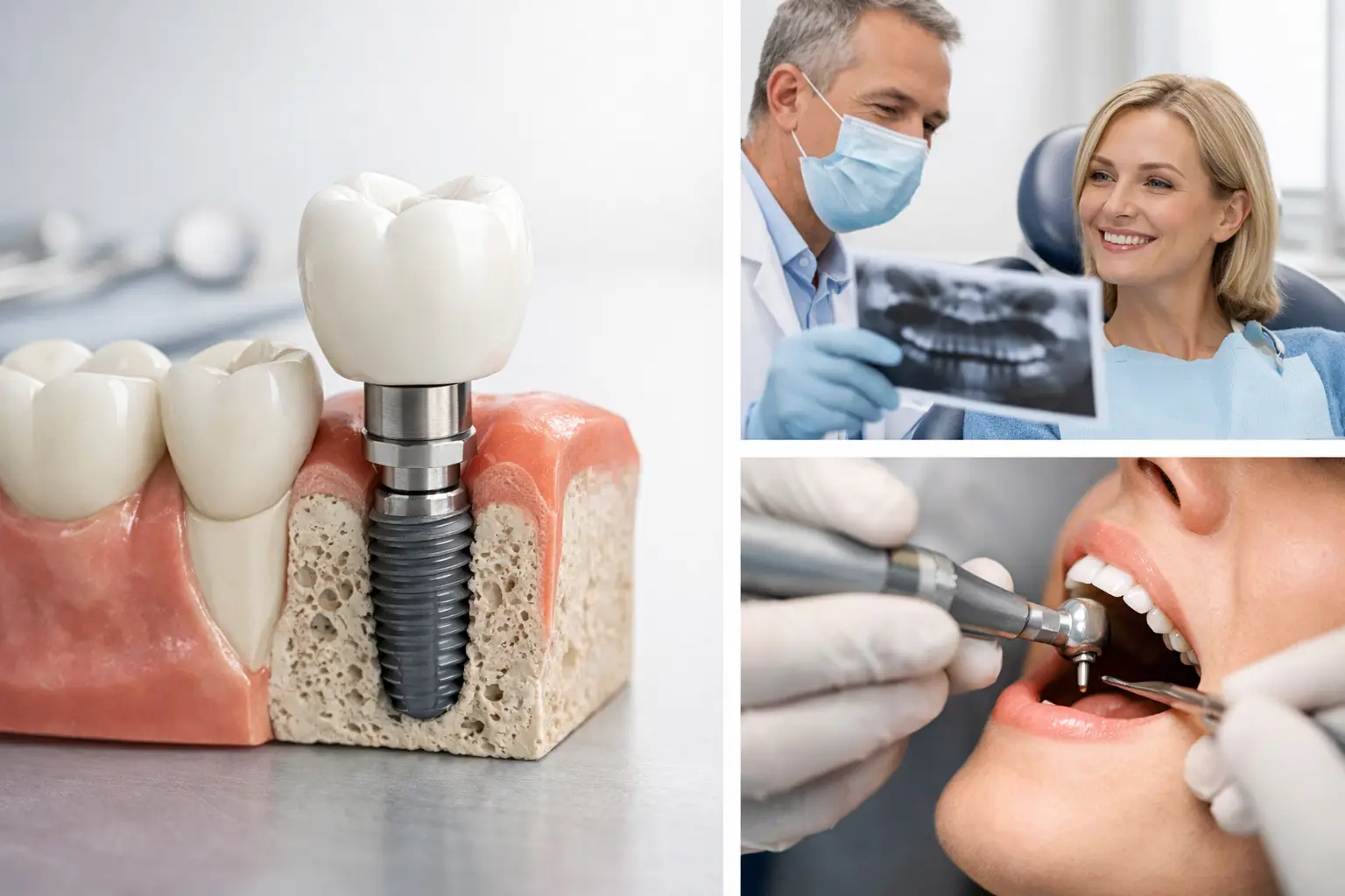 Zahnimplantat Behandlungsablauf Schritt für Schritt