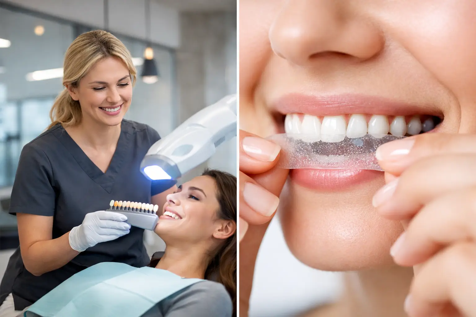 Bleaching oder Whitening Strips?